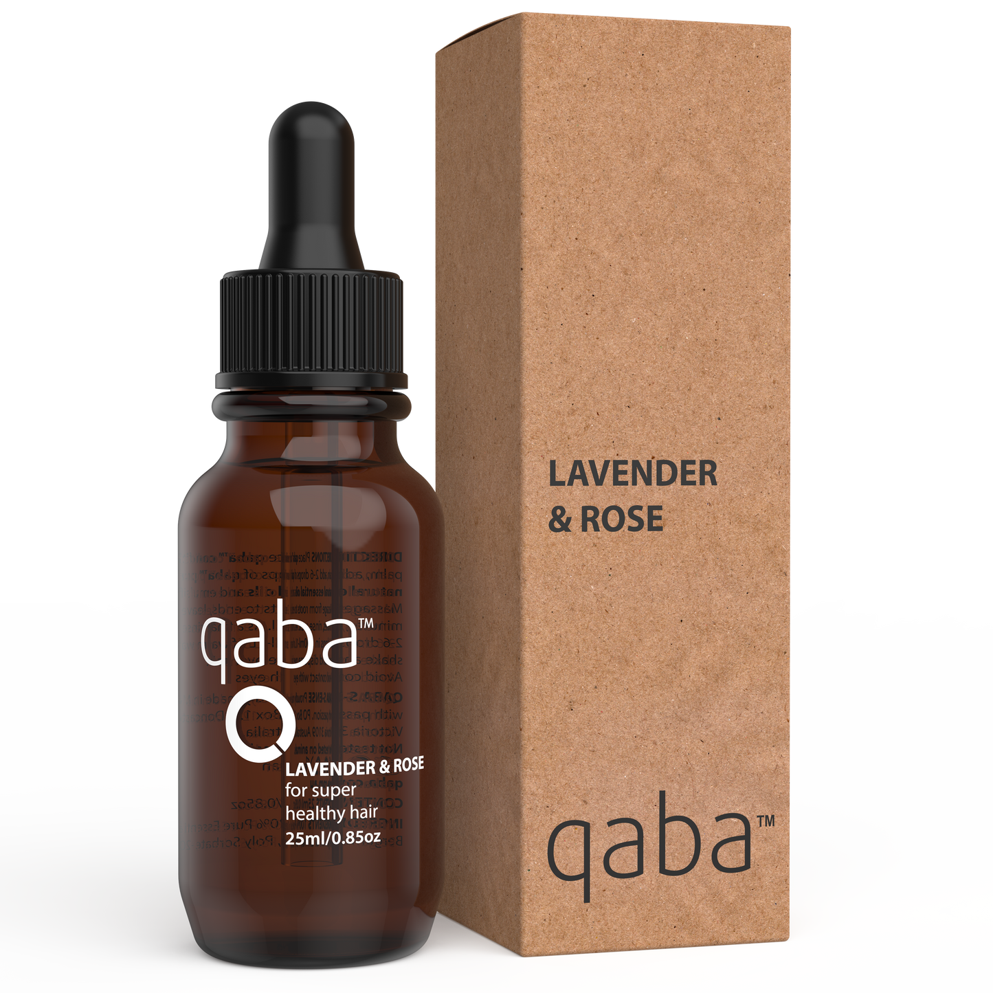 qaba Lavender & Rose Essential Oil Blend for Hair – Nourishes the scalp, stimulates hair growth, and promotes repair. Absorbs into the bloodstream in just 3 seconds for fast-acting results. Perfect for all hair types.