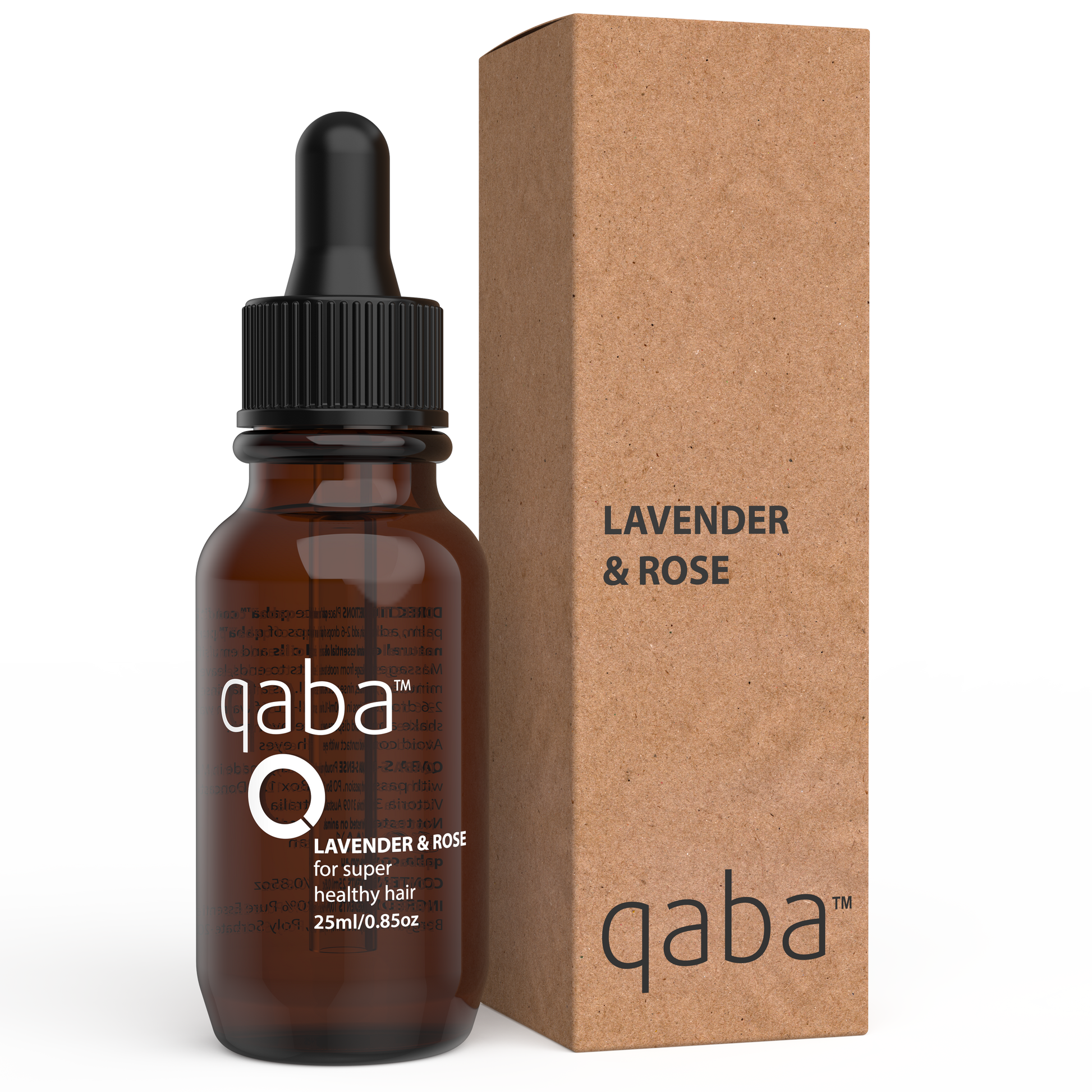 qaba Lavender & Rose Essential Oil Blend for Hair – Nourishes the scalp, stimulates hair growth, and promotes repair. Absorbs into the bloodstream in just 3 seconds for fast-acting results. Perfect for all hair types.