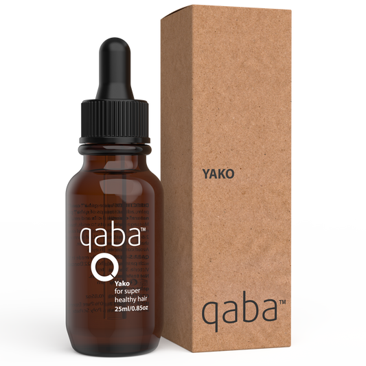 Yako pure essential oil blend of rosemary, geranium, and bergamot for harmonising and balancing dry hair, nourishing scalp, and promoting hair growth. Suitable for all hair types.