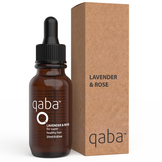 qaba Lavender & Rose Essential Oil Blend for Hair – Nourishes the scalp, stimulates hair growth, and promotes repair. Absorbs into the bloodstream in just 3 seconds for fast-acting results. Perfect for all hair types.